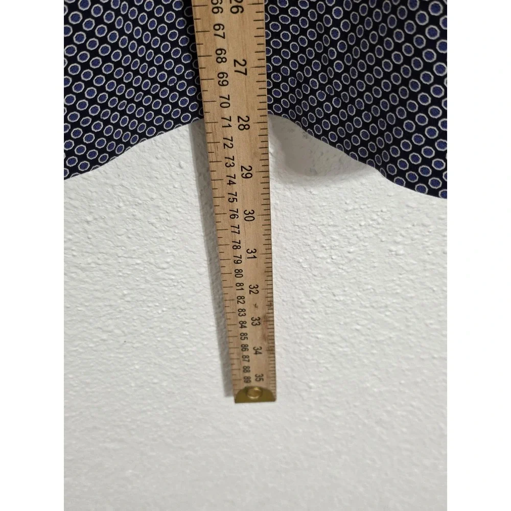 Polo Ralph Lauren Polo Shirt Mens XL Blue Custom Slim Fit Geometric Print Cotton